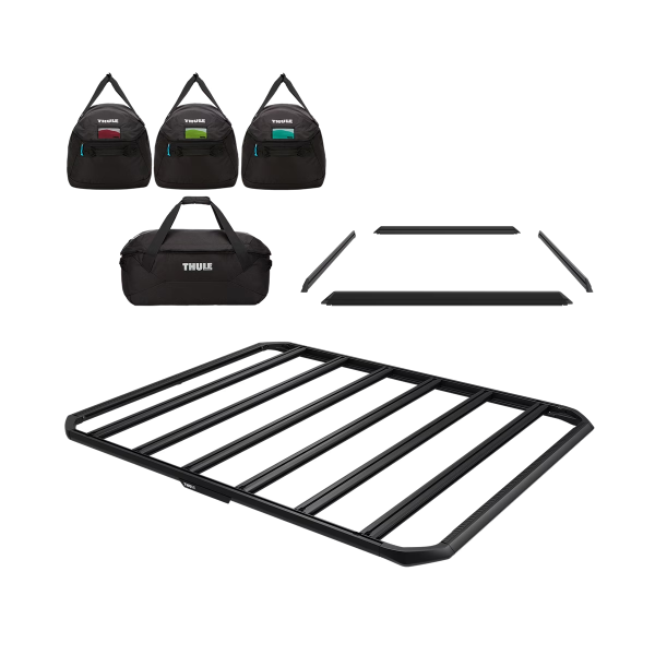 Thule Caprock L Travel Bundle Thule Caprock + Thule Caprock Railing Kit + Thule GoPack Duffel Set